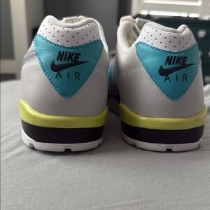 Nike  Air Sneakers - White, Blue, and Yellow